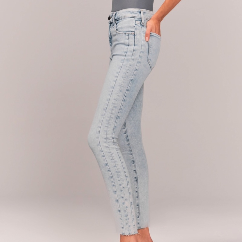 A&F High Rise Super Skinny Ankle Jeans